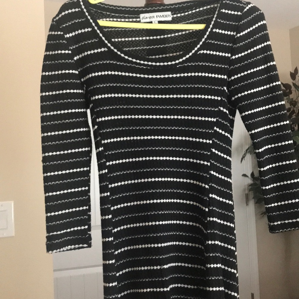 Black dress with white